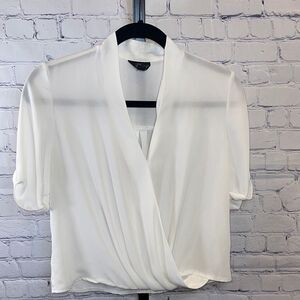 Topshop PETITE Ivory Wrap Blouse